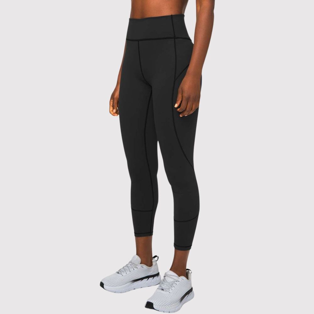 Lululemon Womens Leggings Black In Movement Tight Pull On Stretch Yoga Size 2